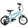 vidaXL Kinderfiets 12 inch zwart en blauw