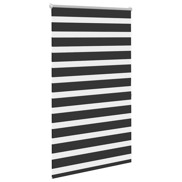 vidaXL Zebra rolgordijn 100,9 x 175 cm stofbreedte 96,7 cm zwart