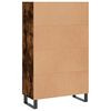 vidaXL Hoge kast 69,5x31x115 cm bewerkt hout gerookt eikenkleurig