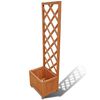vidaXL Plantenbak met latwerk 40x30x135 cm massief vurenhout