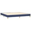 vidaXL Boxspring met matras stof blauw 200x200 cm