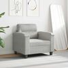 vidaXL Fauteuil 60 cm microvezelstof lichtgrijs