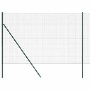 vidaXL gelast draadhek met grondbevestiging 50 x 1,5 m Groen Mesh