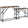 vidaXL Wandtafel 2 st Oud Hout 100 x 28 x 75 cm Bewerkt hout