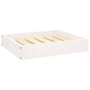 vidaXL Hondenmand 51,5x44x9 cm massief grenenhout wit