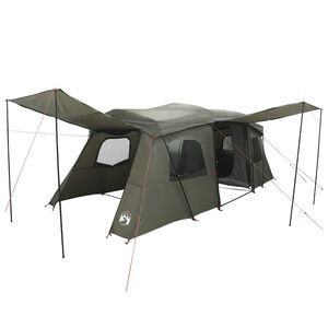 vidaXL Instant Tent met Waterdichte Regenfly 3-persoons Legergroen