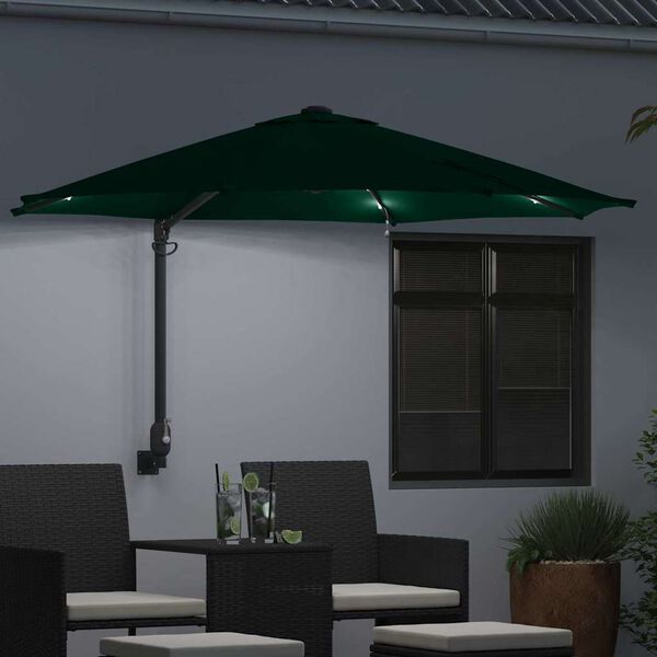 vidaXL Tuinparasol Groen 248 x 248 x 148 cm Polyester en staal