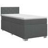 vidaXL Boxspringbed met matras Donkergrijs 90 x 190cm Stof