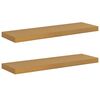 vidaXL Wandplank 2 st Beige 80 x 23,5 x 3,8 cm Bewerkt hout