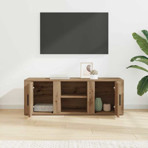 vidaXL TV-kast Artisan Eiken 100 x 31,5 x 35 cm Bewerkt hout