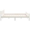 vidaXL Bedframe massief hout wit 150x200 cm
