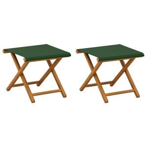 vidaXL Ligstoel 2 pcs massief eucalyptushout Groen