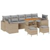 vidaXL Tuinbankenset 10 st 9-Aantal zitplaatsen Beige en Licht Grijs