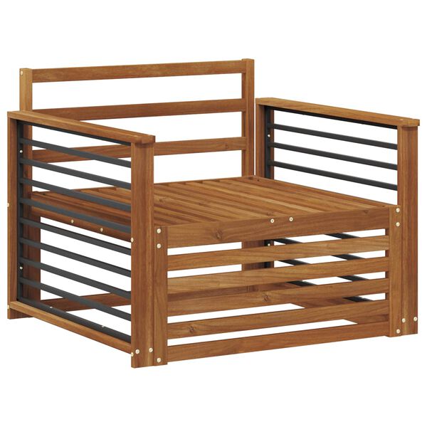 vidaXL 2 Stuk Bank met armleuningen Massief Acaciahout Naturel