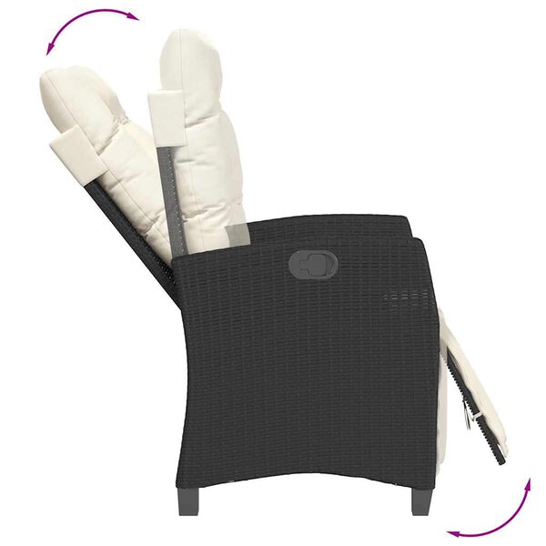 vidaXL 9-delige Tuinset poly rattan zwart