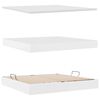 vidaXL Opbergbed met LED met matras Puur Wit 200 x 200 cm Nep Leer