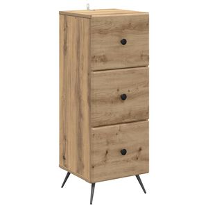 vidaXL Ladenkast 33 x 34,5 x 90 cm Bewerkt hout Artisanaal eiken