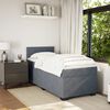 vidaXL Boxspring met matras fluweel donkergrijs 100x200 cm