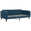 vidaXL Slaapbank met onderschuifbed 100x200 cm fluweel blauw