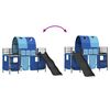 vidaXL Loftbed voor Kids Zwart en Blauw 74,5 x 190 cm Metaal