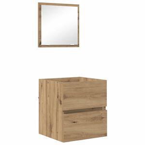 vidaXL Badkamerkast Artisan Eiken 41 x 38,5 x 45 cm Bewerkt hout