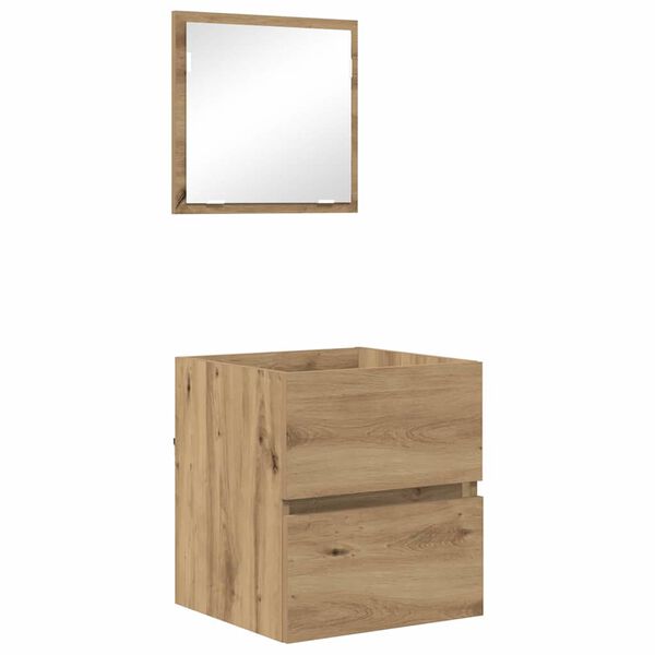 vidaXL Badkamerkast Artisan Eiken 41 x 38,5 x 45 cm Bewerkt hout