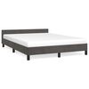 vidaXL Bedframe zonder matras 140x190 cm fluweel donkergrijs