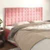 vidaXL Hoofdbord roze 160x5x118/128 cm fluweel