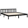 vidaXL Bedframe met hoofdbord massief hout zwart