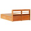 vidaXL Bedframe met hoofdbord massief grenenhout wasbruin 120x200 cm