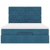 vidaXL Ottoman bed met matrassen 140x200cm fluweel donkerblauw
