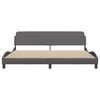 vidaXL Bedframe "Dover" kunstleer grijs 200x200 cm