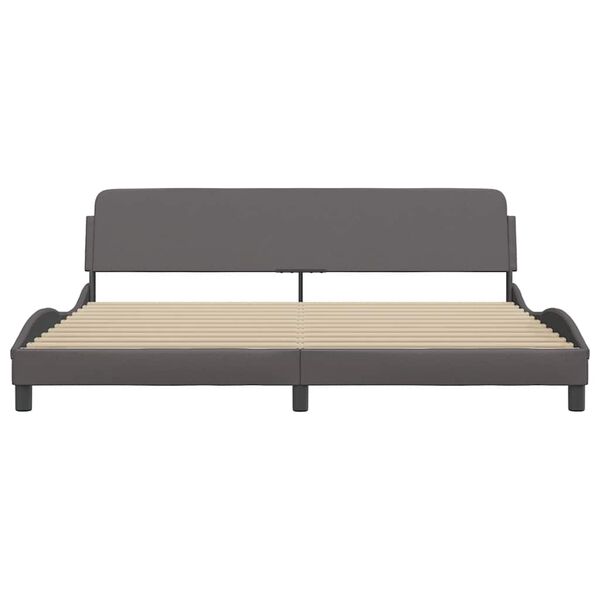 vidaXL Bedframe "Dover" kunstleer grijs 200x200 cm
