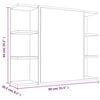 vidaXL Badkamerspiegelkast 80x20,5x64 cm bewerkt hout gerookt eiken