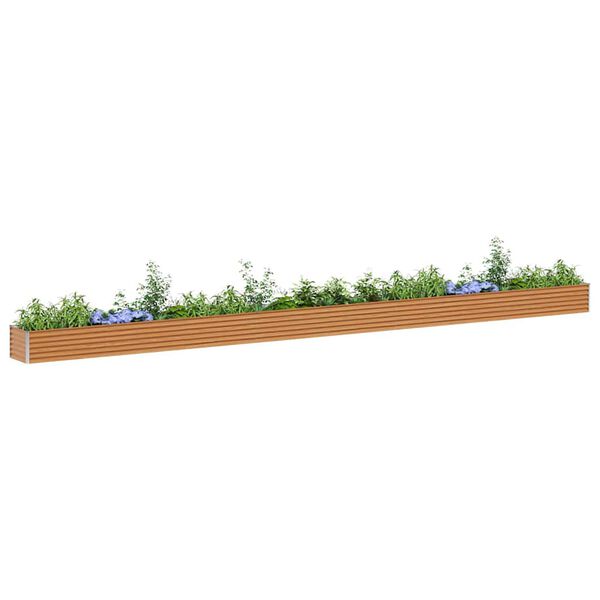 vidaXL Verhoogde plantenbak 775 x 50 x 36 cm Gegalvaniseerd staal