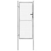 vidaXL Tuinpoort gegalvaniseerd staal 105x200 cm zilver