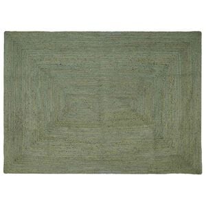 vidaXL Vloerkleden Rechthoekig Olijfgroen 240 x 340 cm Jute