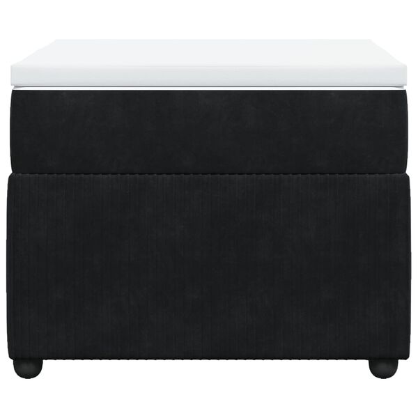 vidaXL Boxspring met matras fluweel zwart 90x190 cm