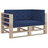 vidaXL Palletvloerkussens 4 st katoen licht marineblauw