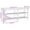 vidaXL Werkbank Wasbruin 181,5 x 50 x 80 cm Massief grenenhout