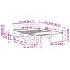 vidaXL Bedframe zonder matras massief grenenhout wasbruin 160x200 cm