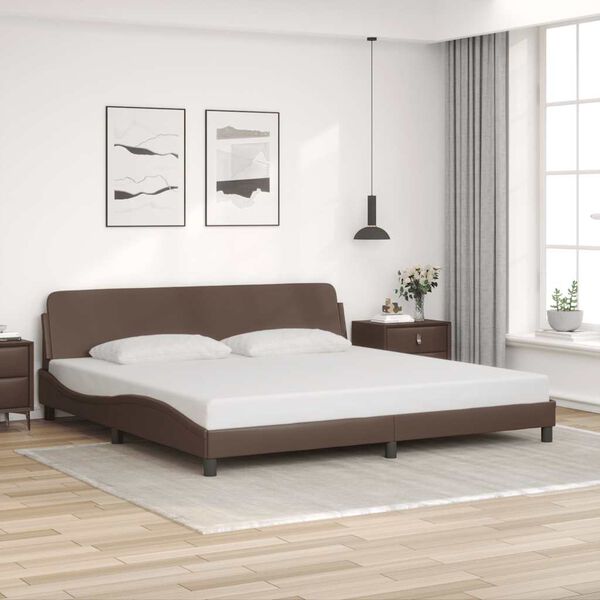 vidaXL Bedframe "Dover" kunstleer bruin 200x200 cm