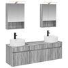 vidaXL Badkamerkastenset 5 pcs Grijs Sonoma 50 x 14,5 x 70 cm