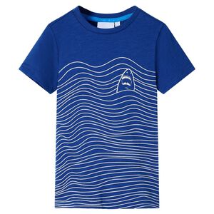 vidaXL Kindershirt 128 donkerblauw