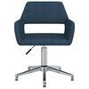 vidaXL Eetkamerstoelen 2 st draaibaar stof blauw