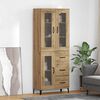 vidaXL Highboard Artisan Eiken 69,5 x 34 x 180 cm Bewerkt hout