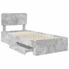 vidaXL Bedframe met hoofdeinde Beton Grijs 100 x 200 cm Bewerkt hout