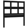 vidaXL Bedframe met hoofdbord massief hout zwart