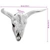 vidaXL Bullschedel Zilver 49 x 10 x 36 cm Aluminium