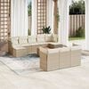 vidaXL 11-delige Tuinset met kussens poly rattan beige